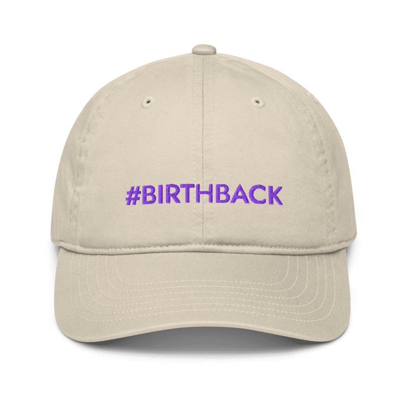 Organic Cotton Embroidered Baseball Cap — Customizable Text, Various Colours