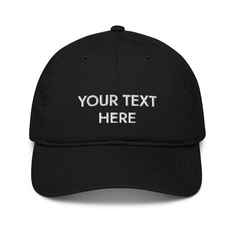 Organic Cotton Embroidered Baseball Cap (customize your Nation!) — Various Colours