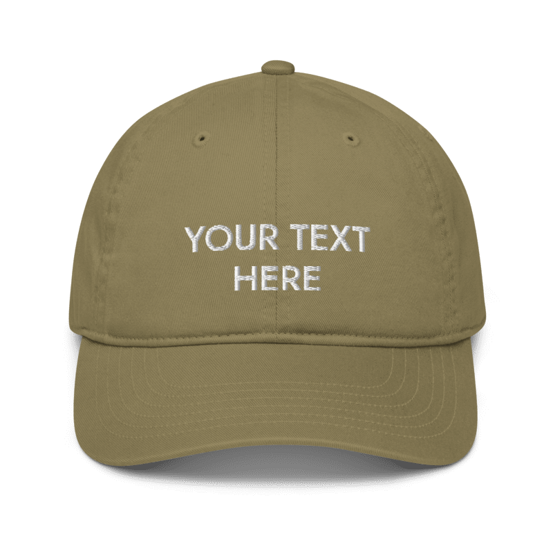 Organic Cotton Embroidered Baseball Cap (customize your Nation!) — Various Colours