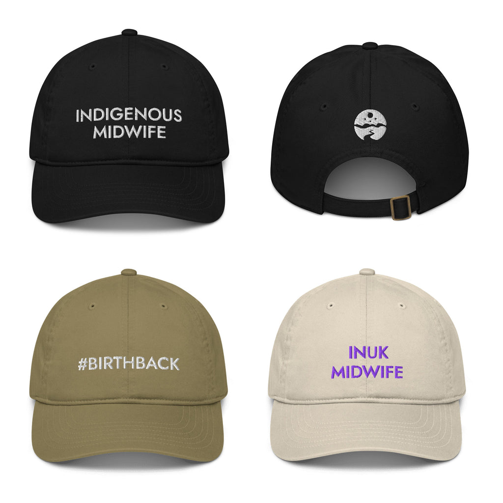 Organic Cotton Embroidered Baseball Cap — Customizable Text, Various Colours