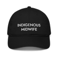 Organic Cotton Embroidered Baseball Cap — Customizable Text, Various Colours