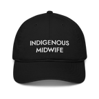 Organic Cotton Embroidered Baseball Cap — Customizable Text, Various Colours