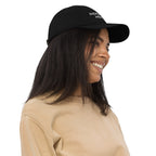 Organic Cotton Embroidered Baseball Cap — Customizable Text, Various Colours