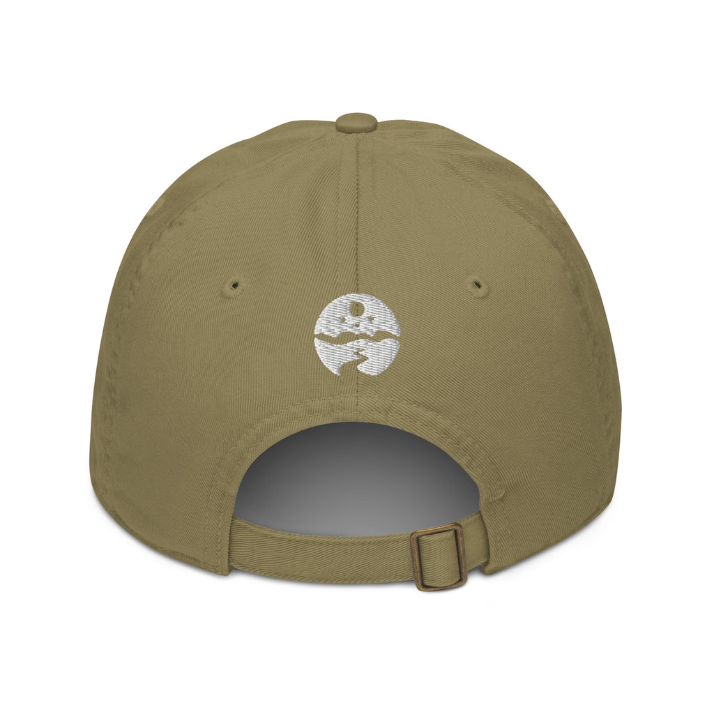 Organic Cotton Embroidered Baseball Cap — Customizable Text, Various Colours