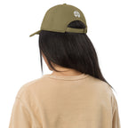 Organic Cotton Embroidered Baseball Cap — Customizable Text, Various Colours
